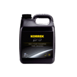 Musta muovisäiliö, jossa on etiketti "KORREK Pro High Foam Shampoo 3 L". Sitruksentuoksuinen, voimakkaasti vaahtoava autonpesutiiviste.