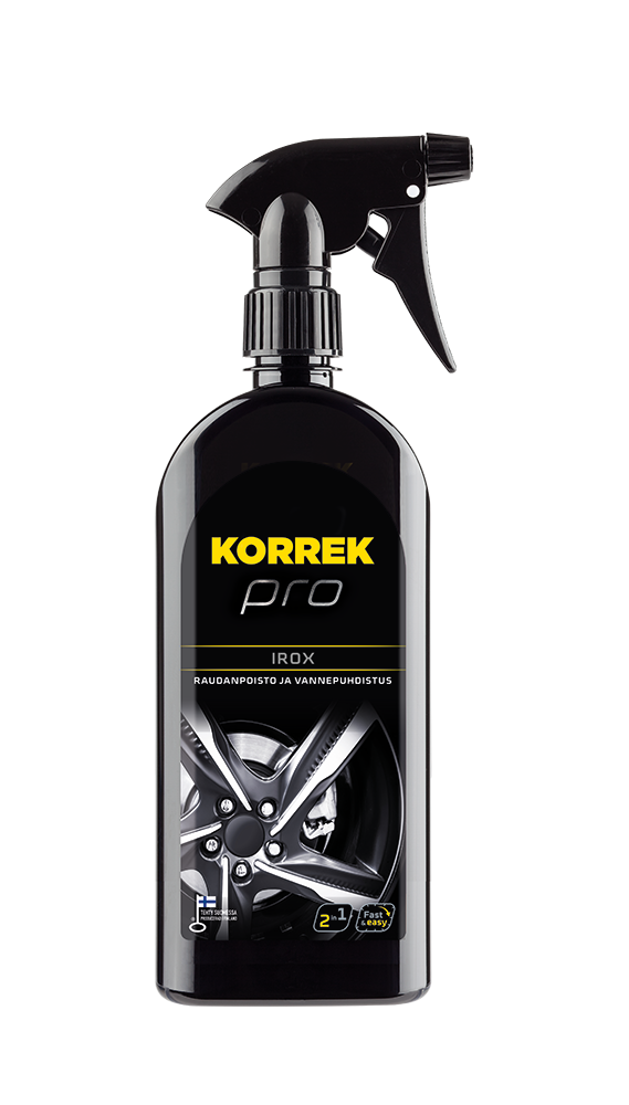 KORREK Pro Irox 700 ml raudanpoisto- ja vannepuhdistusaine mustalla suihkepumpulla.
