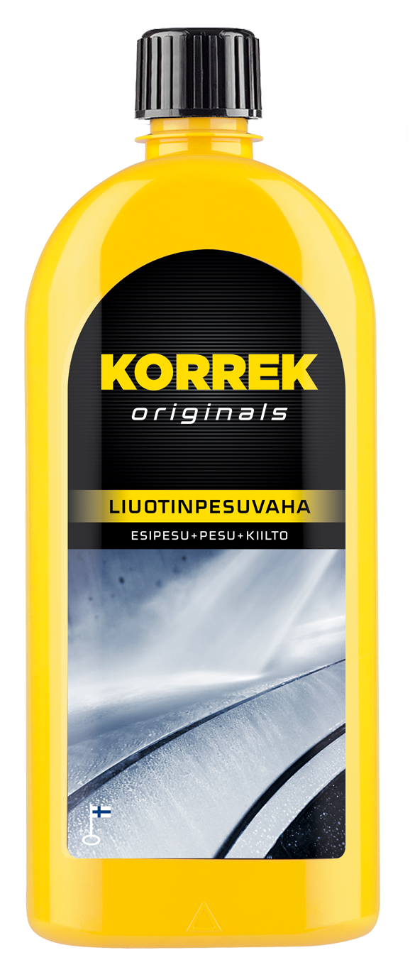 Korrek Originals Liuotinpesuvaha pullo, yhdistelmäesipesu, pesu ja kiilto yhdessä liuotinpohjaisella vahalla autolle.